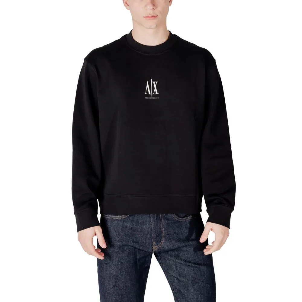 Armani Exchange Men's Black Cotton Sweater