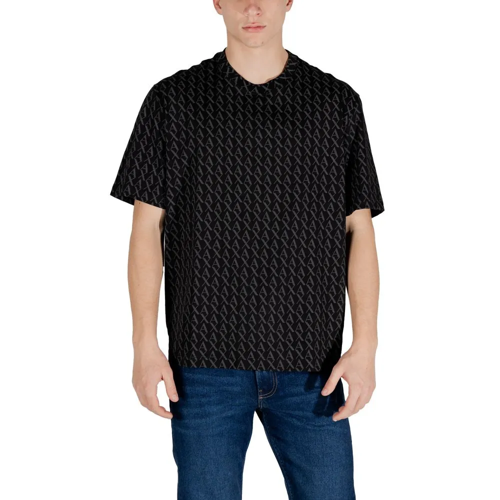 Armani Exchange Men's Black Cotton T-Shirt