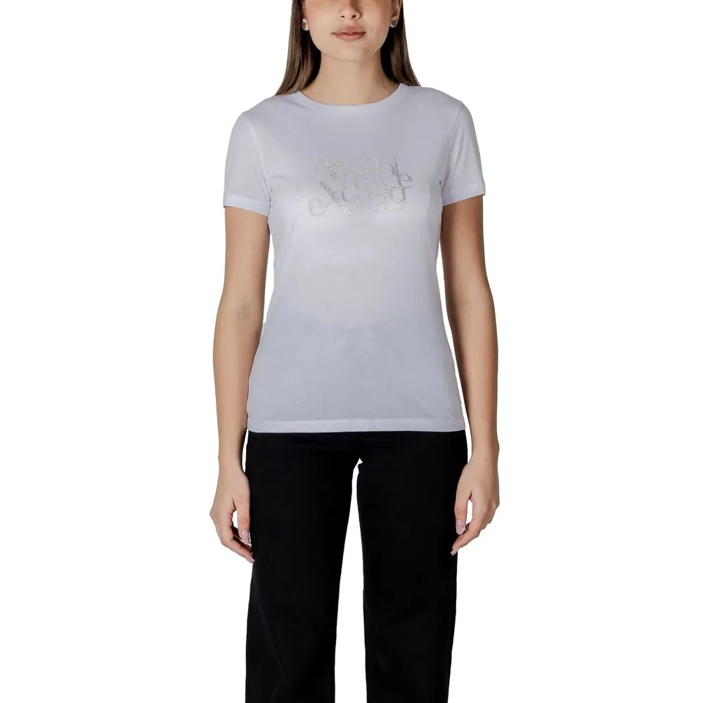 Armani Exchange Women's White Cotton Tops & T-Shirt
