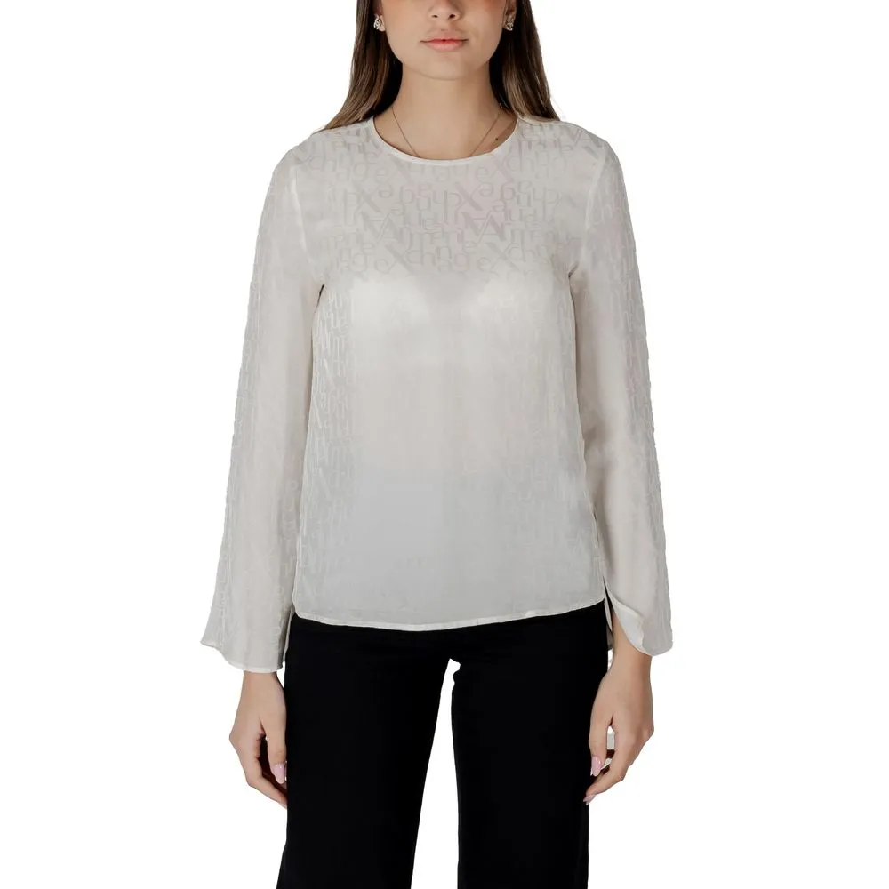 Armani Exchange Women's Cream Viscose Shirt