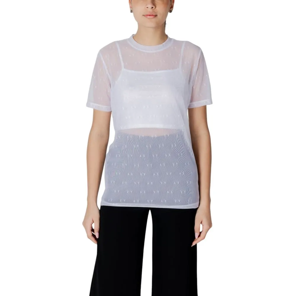 Armani Exchange Women's White Polyamide Tops & T-Shirt