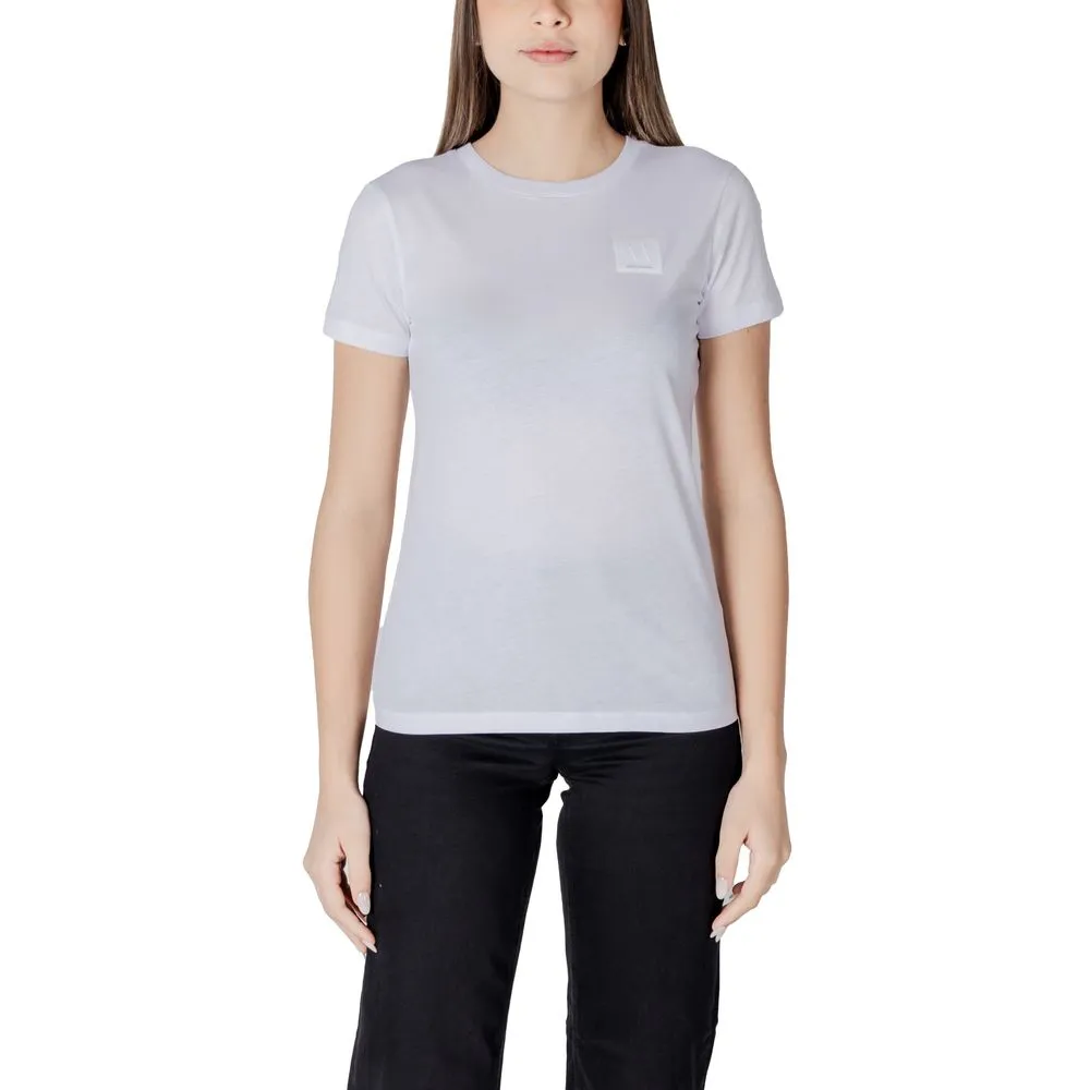 Armani Exchange Women's White Cotton Tops & T-Shirt