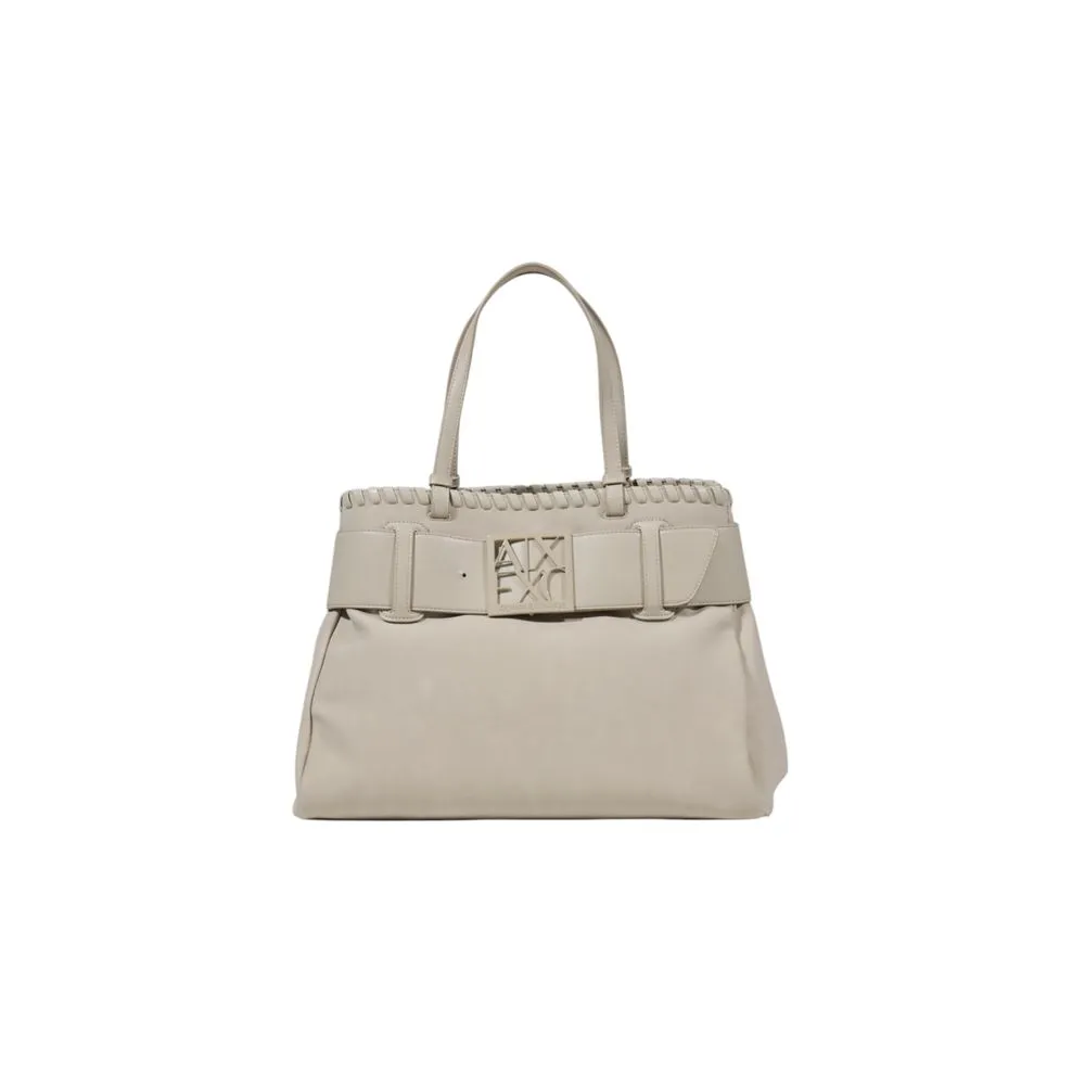 Armani Exchange Women's Beige Polyester Handbag