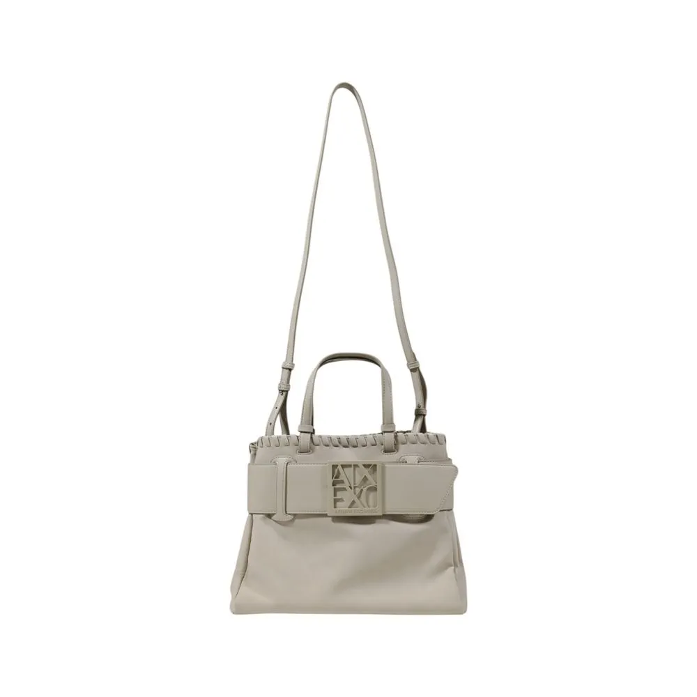 Armani Exchange Women's Beige Polyester Handbag