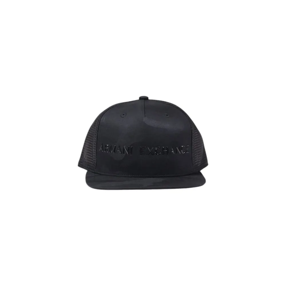 Armani Exchange Men's Black Lyocell Hats & Cap