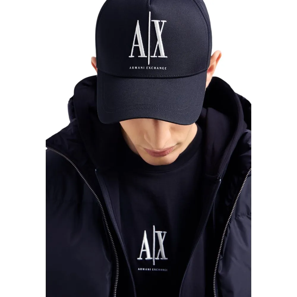 Armani Exchange Men's Blue Cotton Hats & Cap