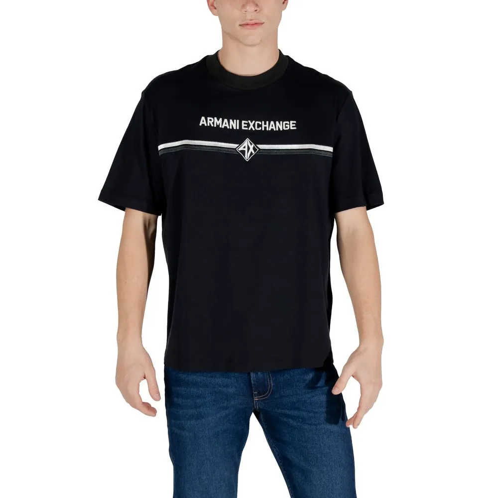 Armani Exchange Men's Blue Cotton T-Shirt