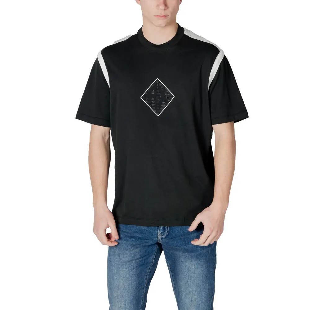 Armani Exchange Men's Black Cotton T-Shirt