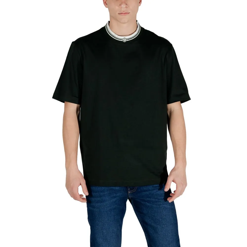 Armani Exchange Men's Black And White Cotton T-Shirt