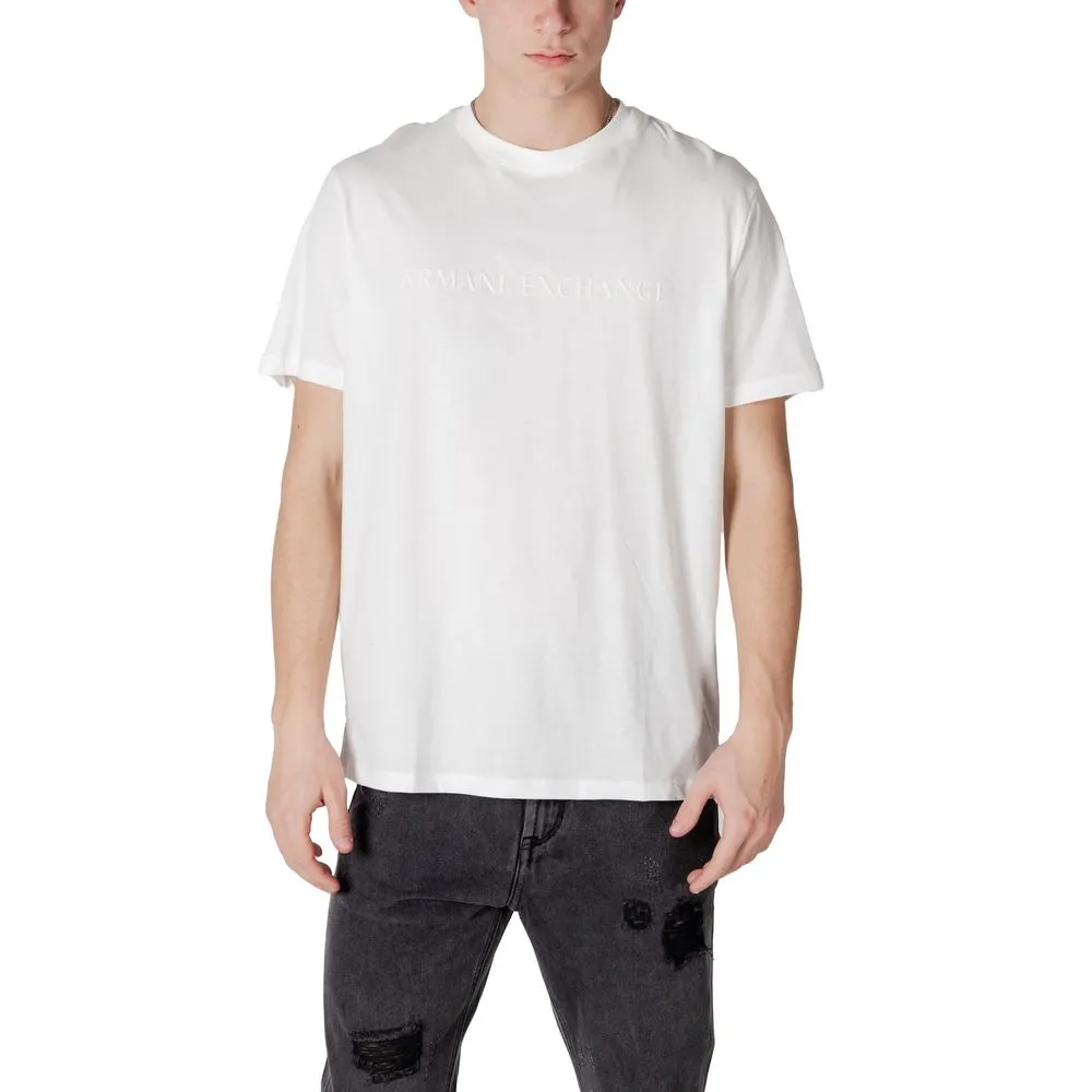 Armani Exchange Men's White Cotton T-Shirt