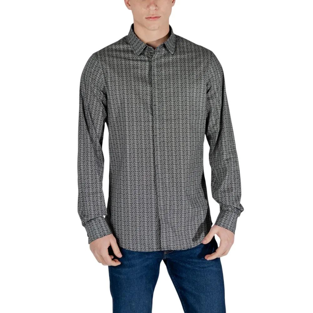 Armani Exchange Men's Black Cotton Shirt
