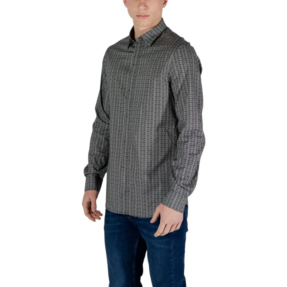 Armani Exchange Men's Black Cotton Shirt