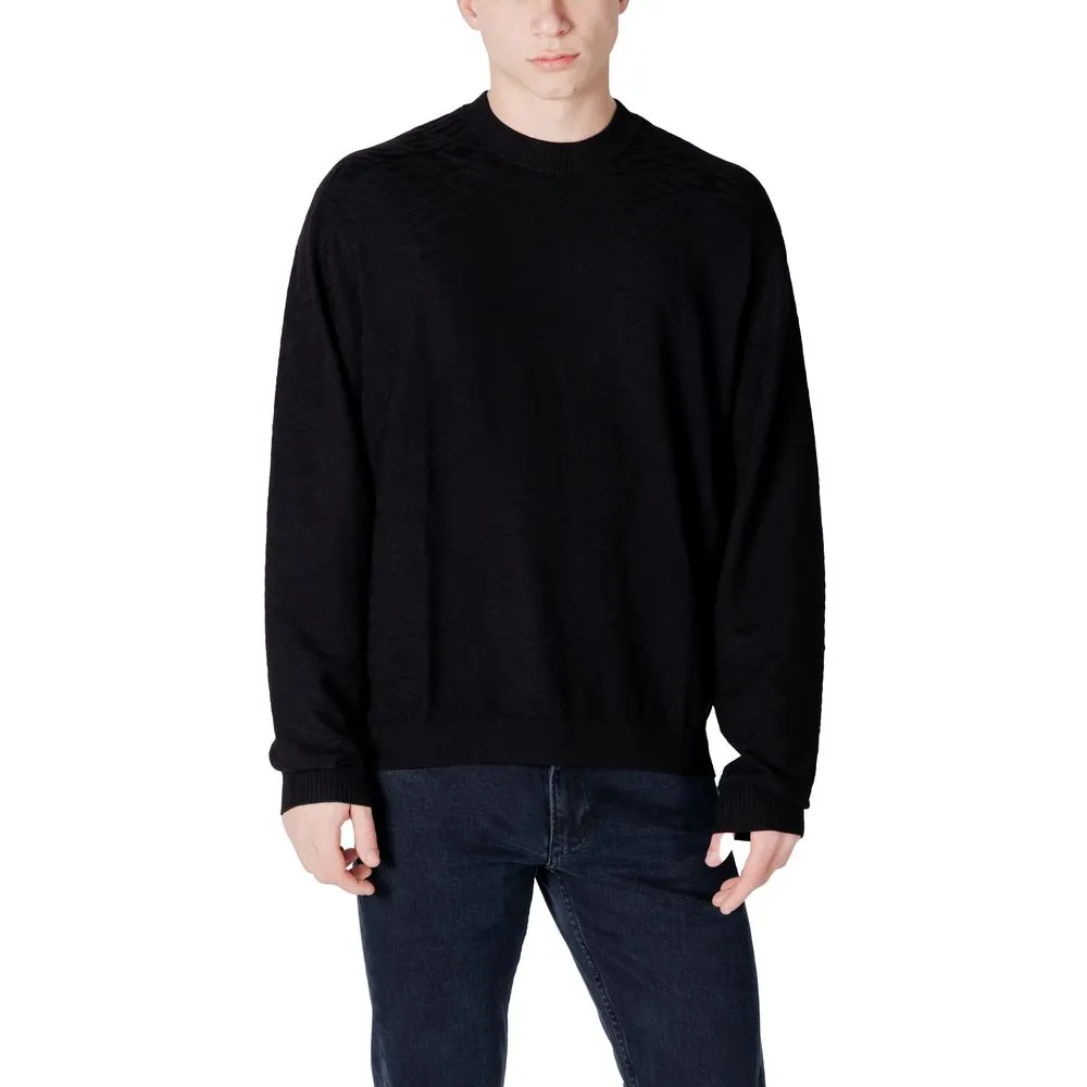 Armani Exchange Men's Black Viscose Sweater