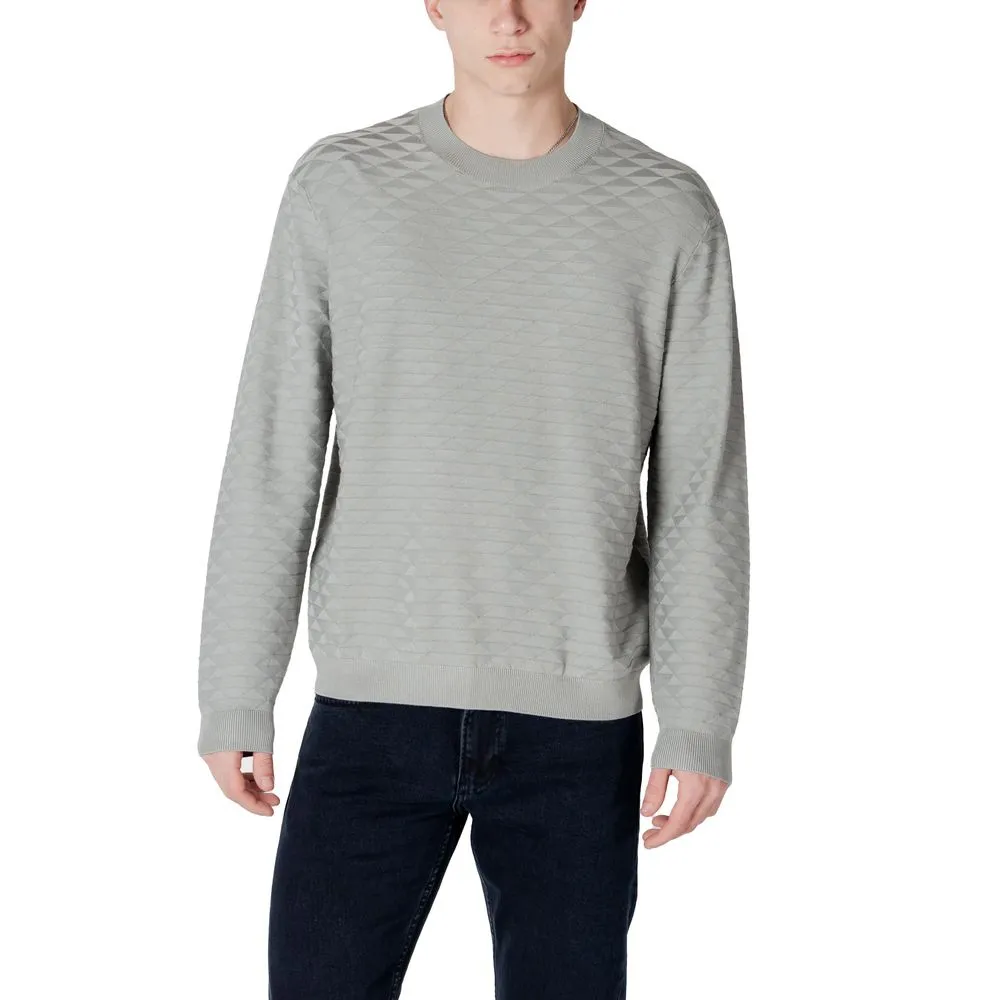Armani Exchange Men's Gray Viscose Sweater