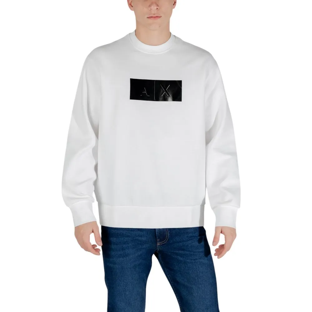 Armani Exchange Men's Cream Cotton Sweater