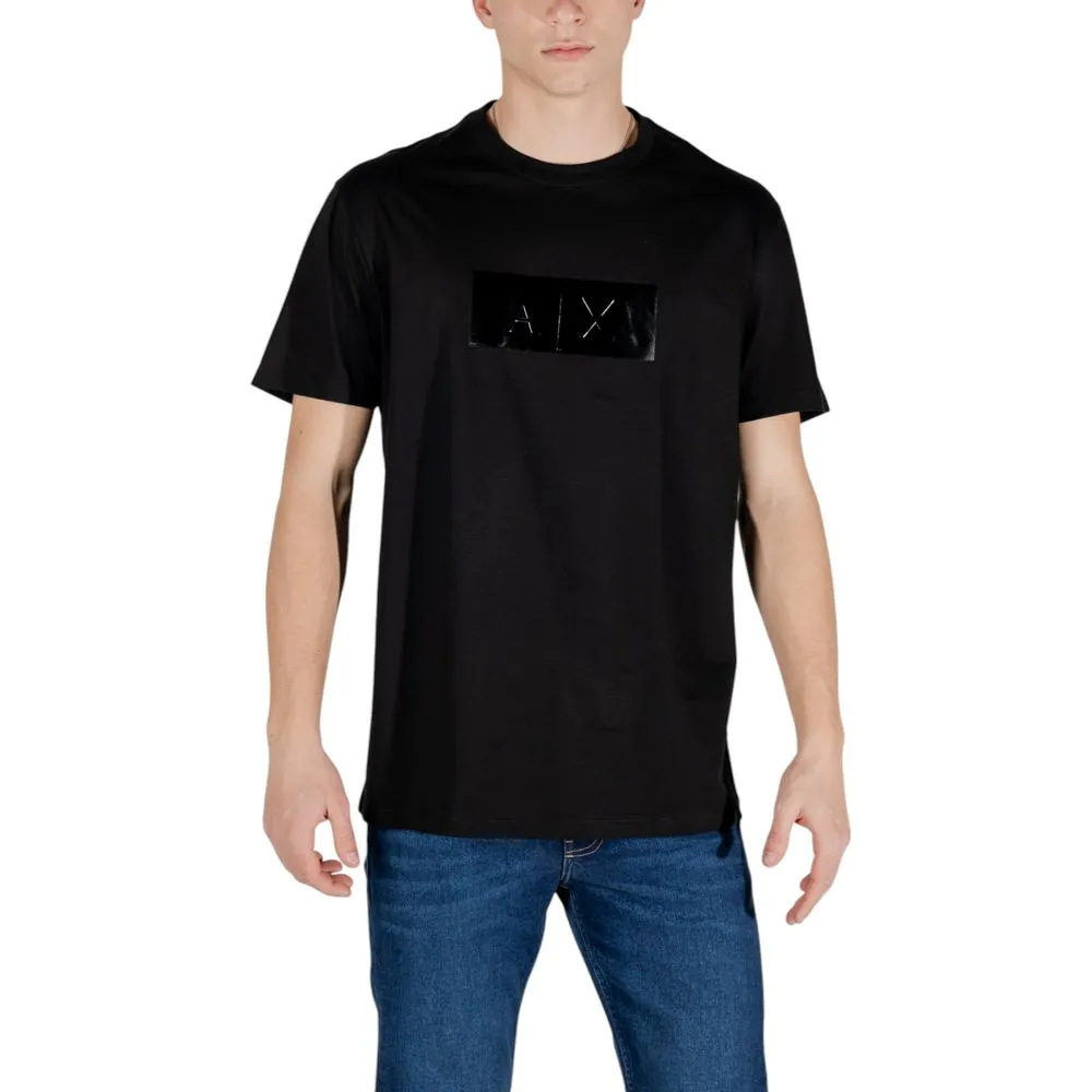 Armani Exchange Men's Black Cotton T-Shirt