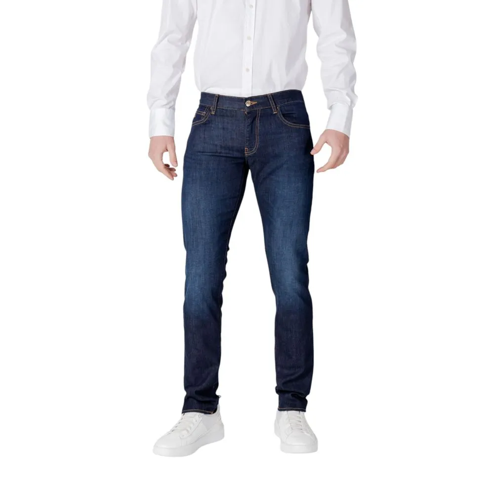 Armani Exchange Men's Blue Cotton Jeans & Pant