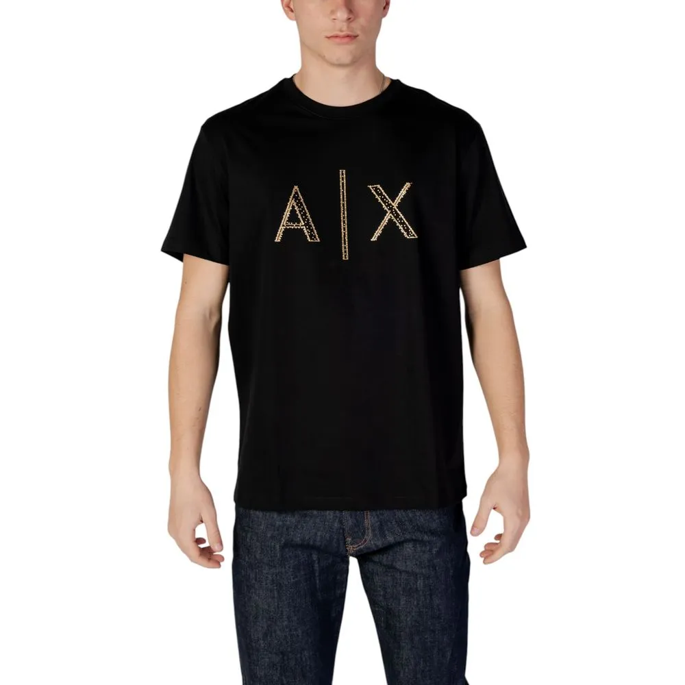 Armani Exchange Men's Black Cotton T-Shirt