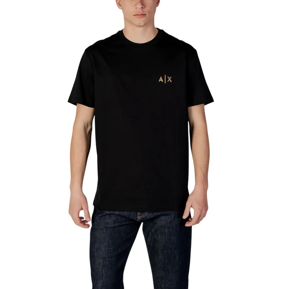 Armani Exchange Men's Black Cotton T-Shirt