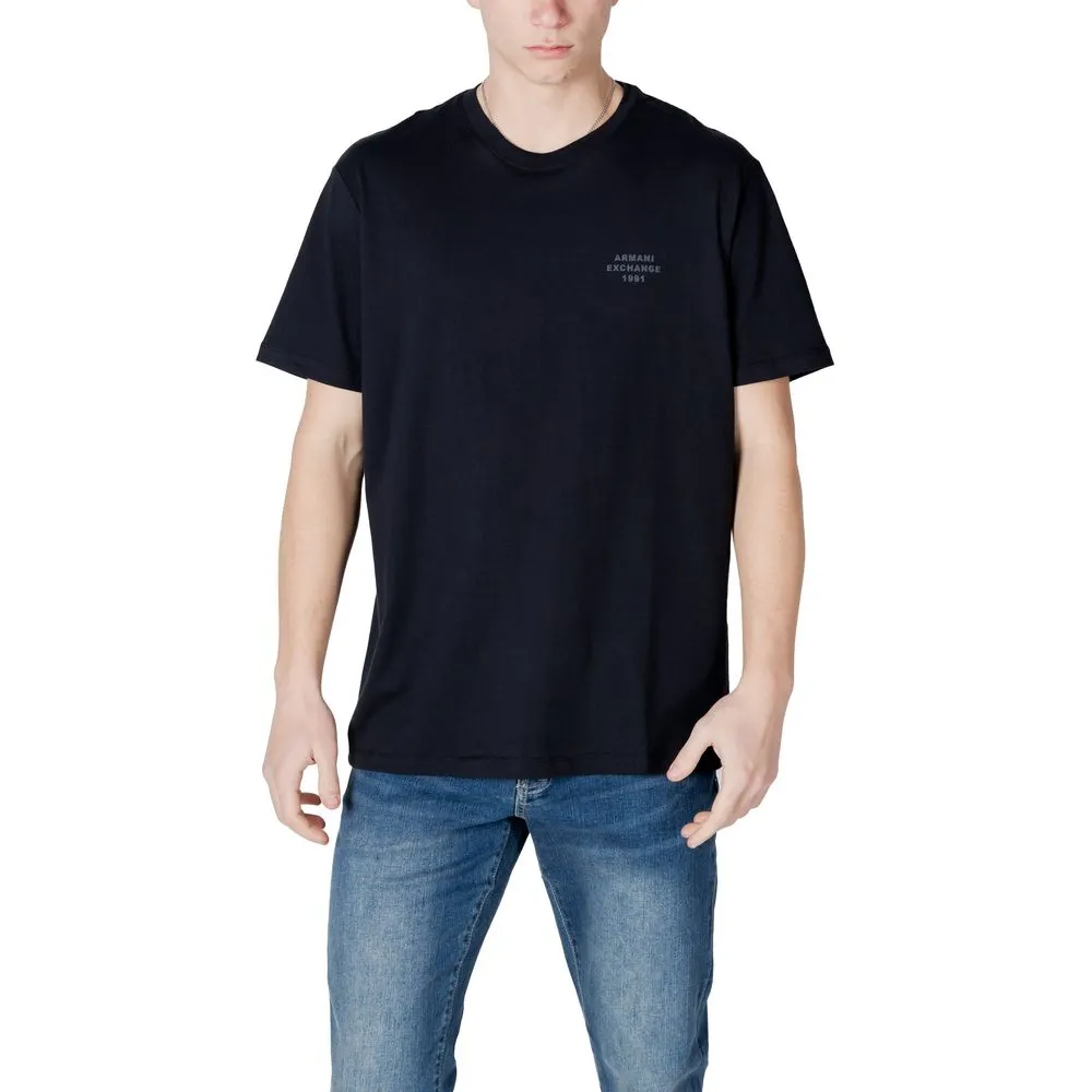 Armani Exchange Men's Blue Cotton T-Shirt