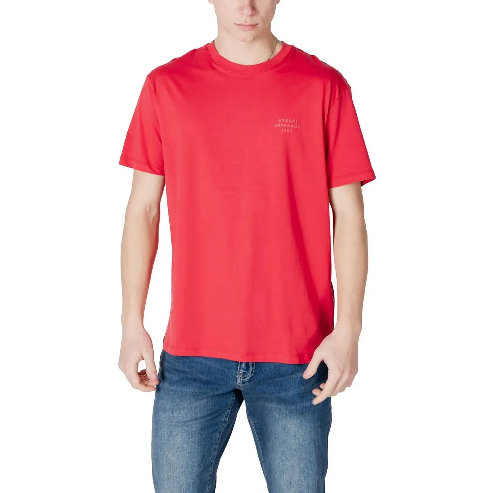 Armani Exchange Men's Red Cotton T-Shirt