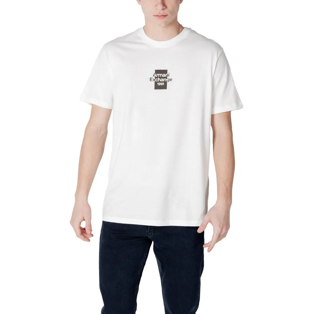 Armani Exchange Men's White Cotton T-Shirt