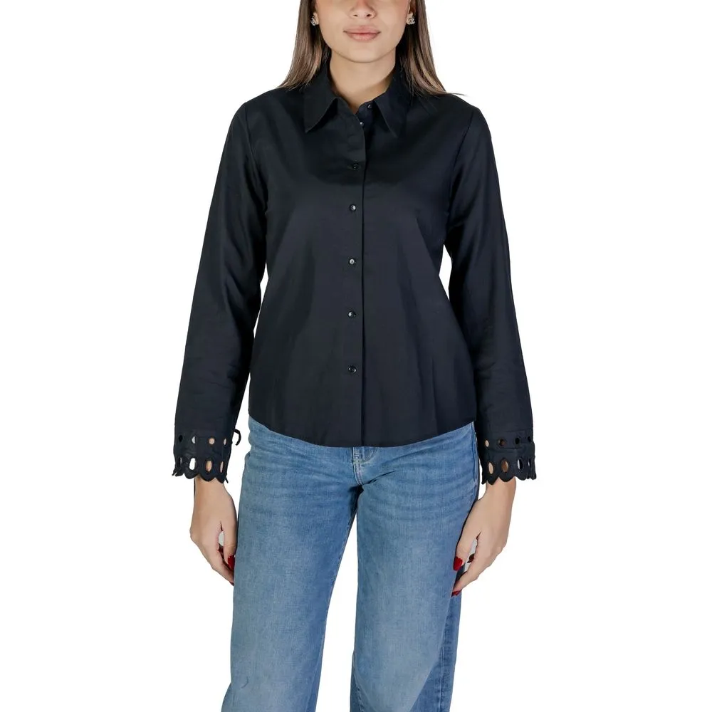 Jacqueline De Yong Women's Black Cotton Sweater