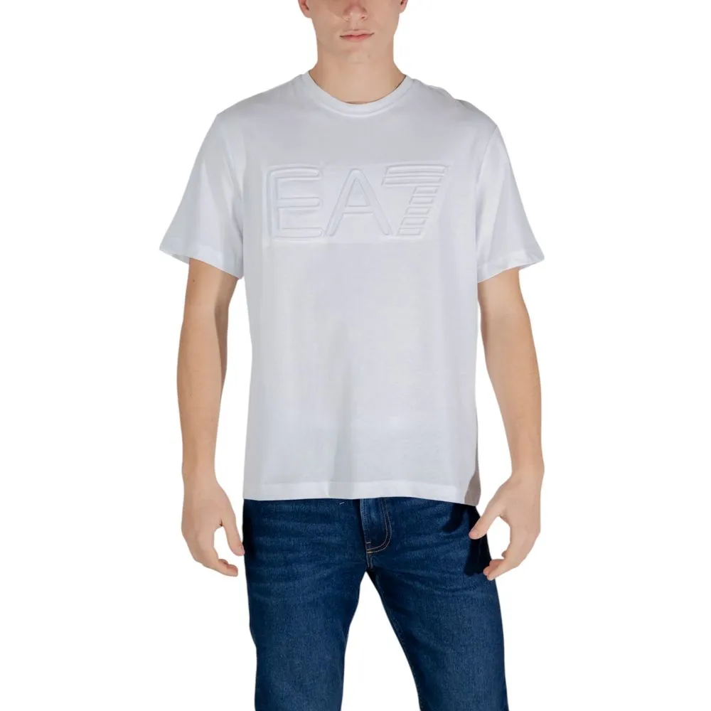 EA7 Emporio Armani Men's White Cotton T-Shirt