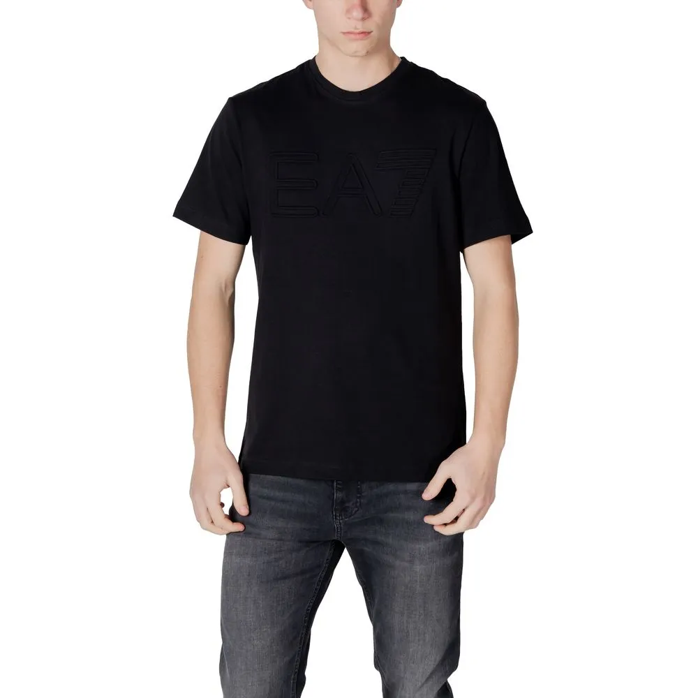 EA7 Emporio Armani Men's Black Cotton T-Shirt