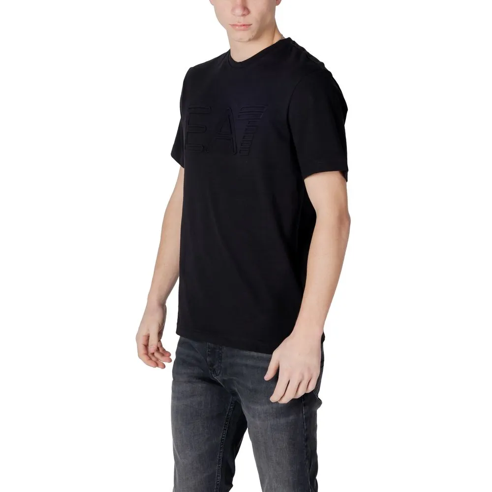 EA7 Emporio Armani Men's Black Cotton T-Shirt
