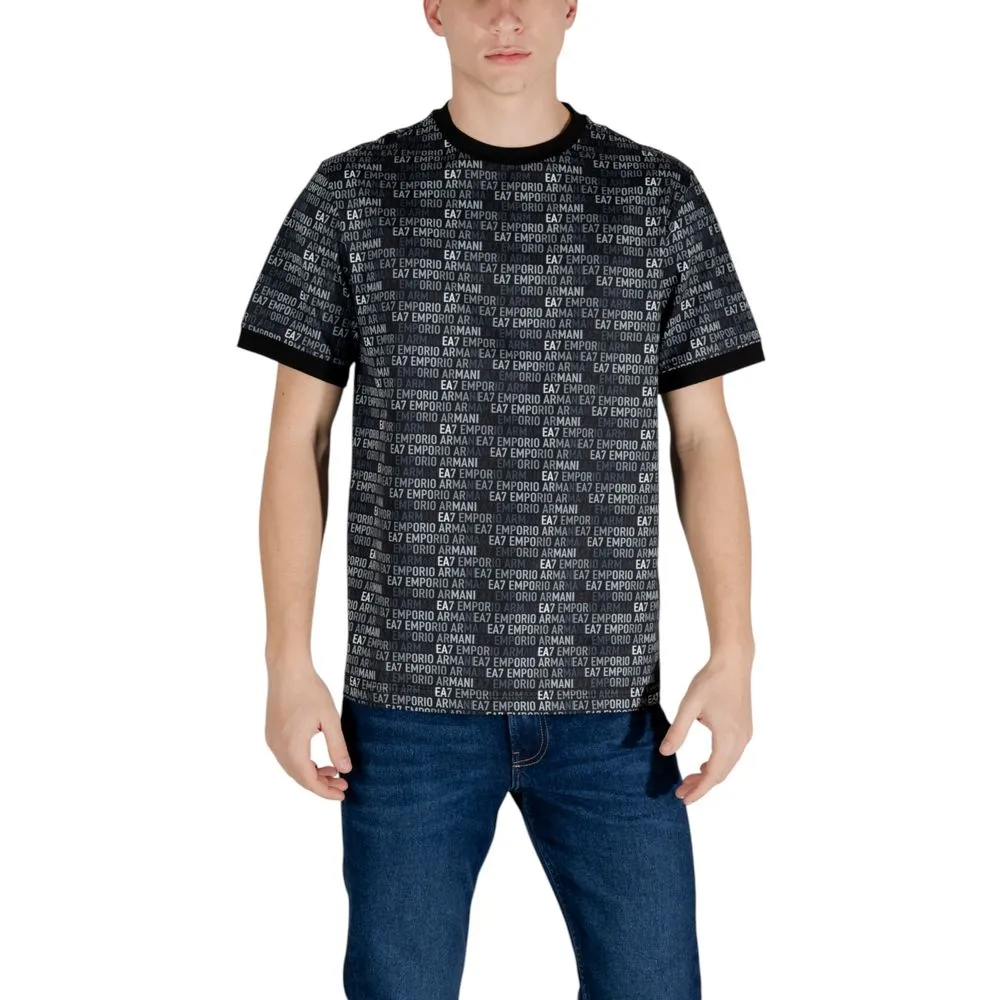 EA7 Emporio Armani Men's Black Cotton T-Shirt