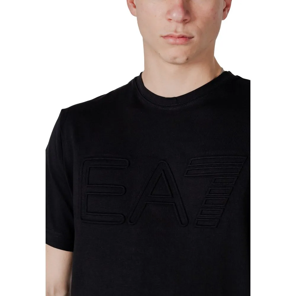 EA7 Emporio Armani Men's Black Cotton T-Shirt
