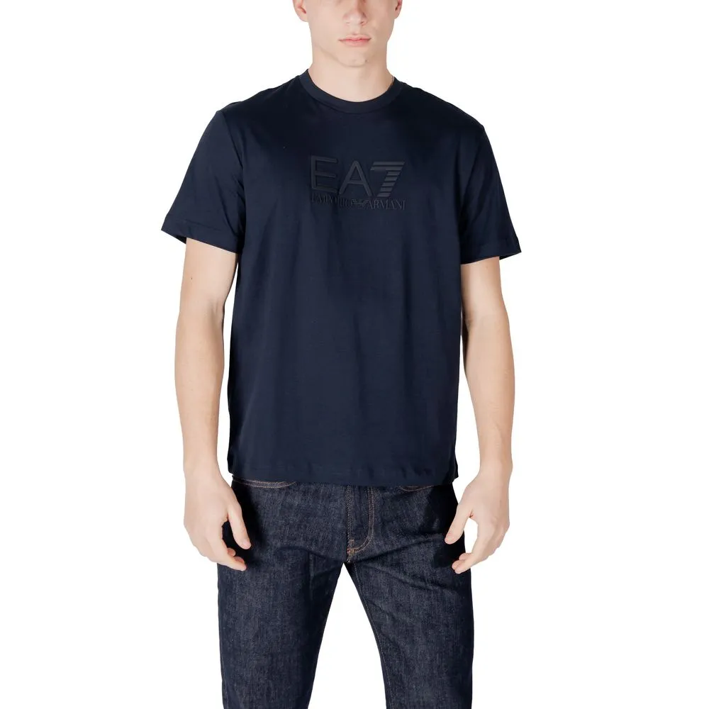 EA7 Emporio Armani Men's Blue Cotton T-Shirt