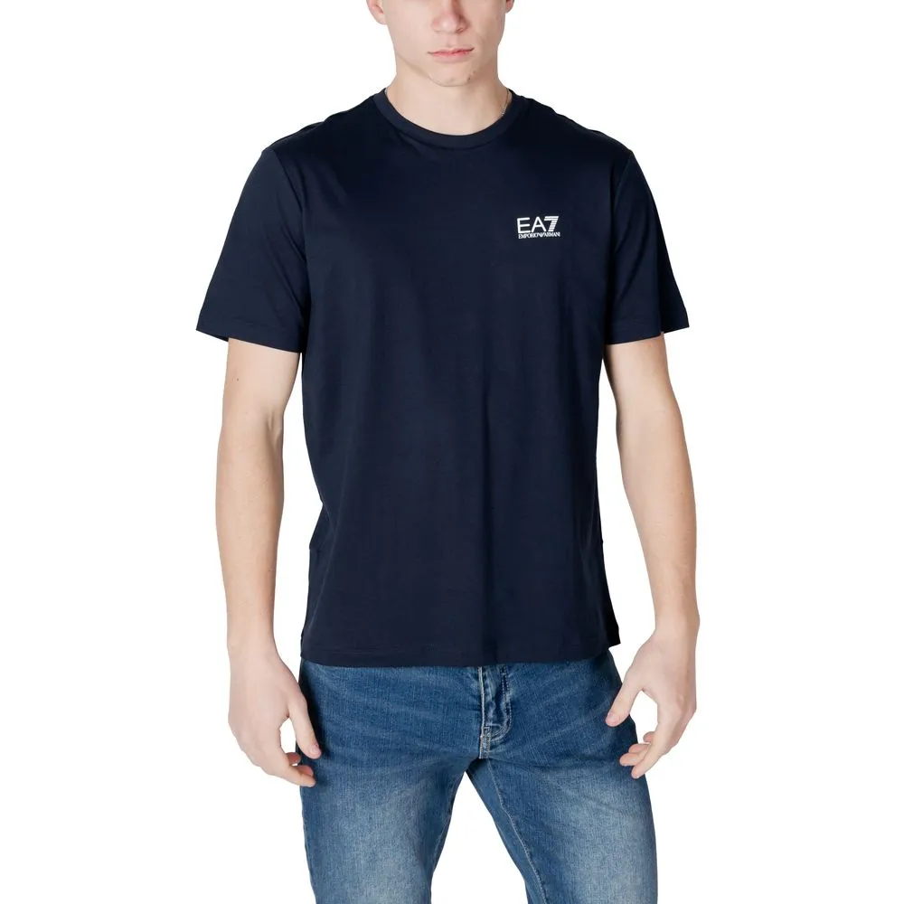 EA7 Emporio Armani Men's Blue Cotton T-Shirt