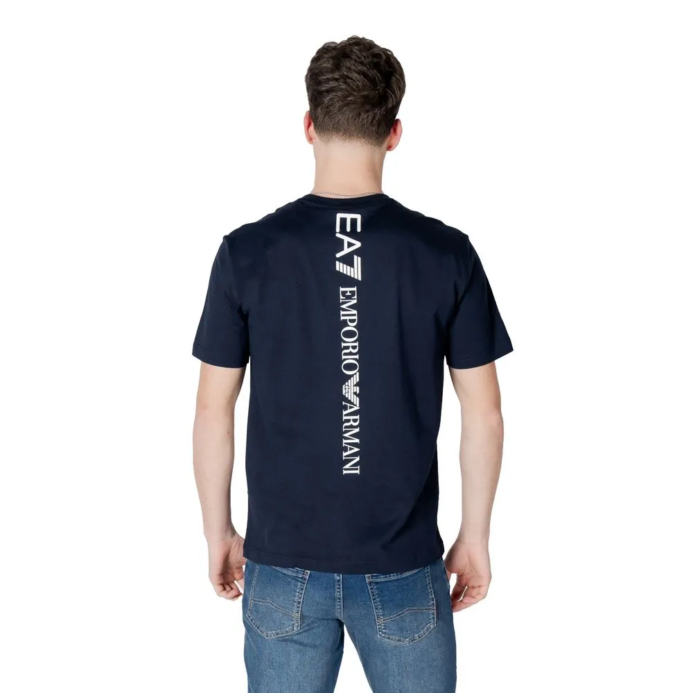 EA7 Emporio Armani Men's Blue Cotton T-Shirt