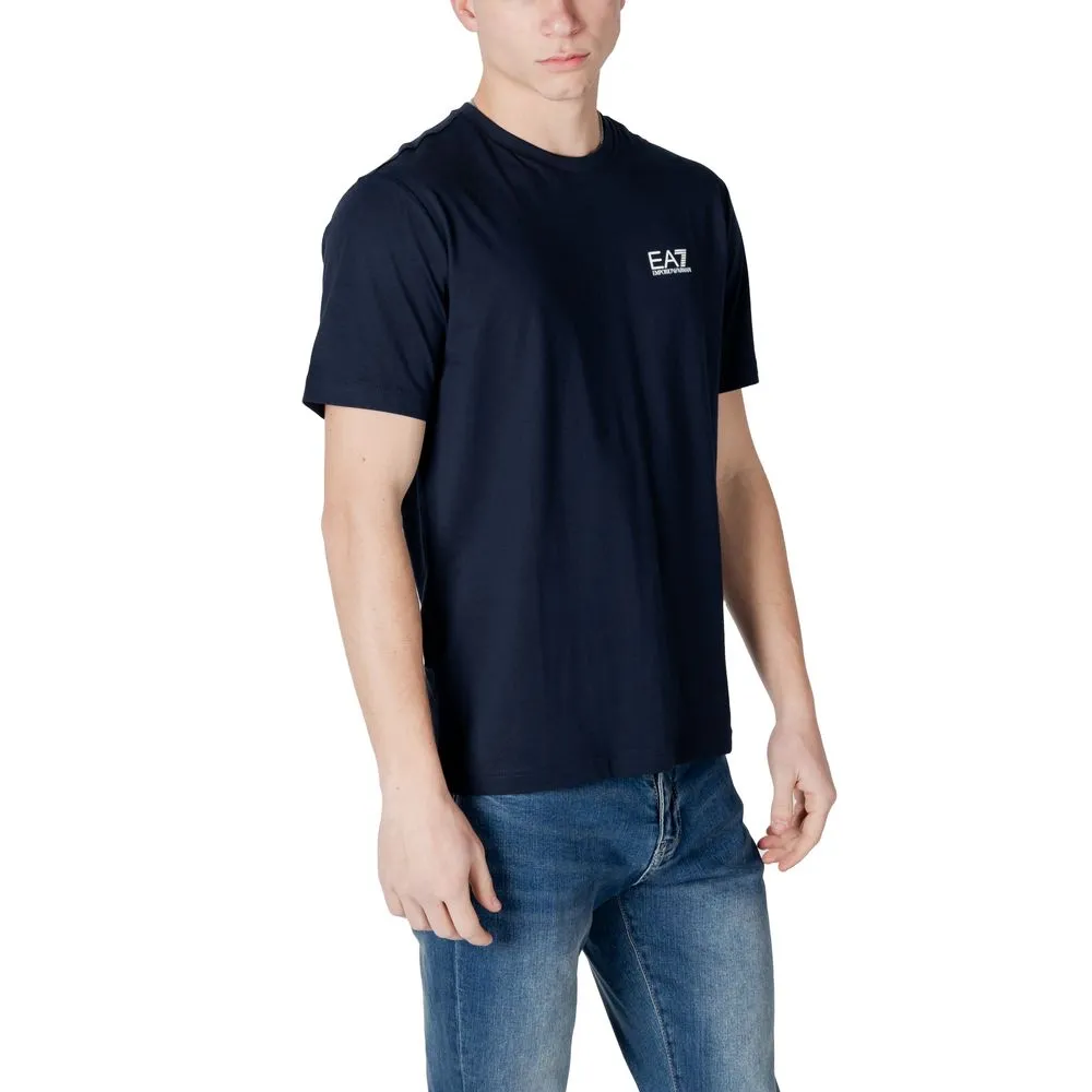 EA7 Emporio Armani Men's Blue Cotton T-Shirt