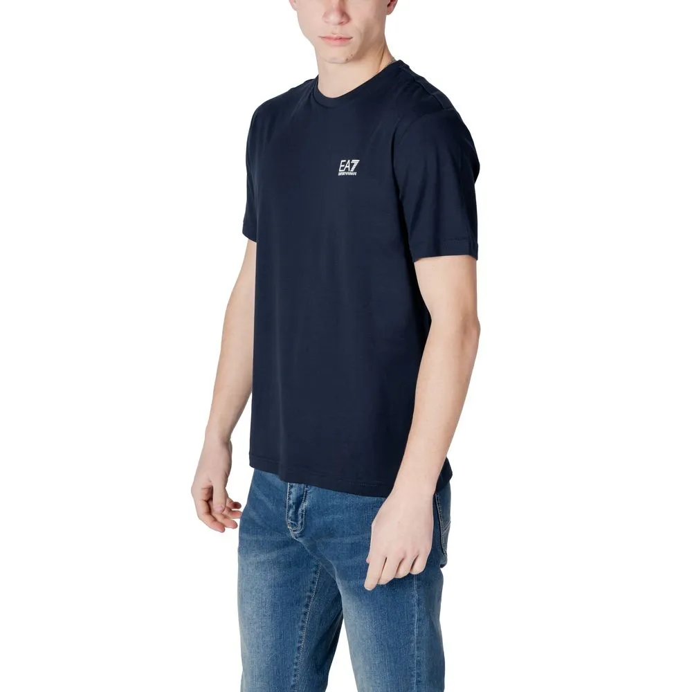 EA7 Emporio Armani Men's Blue Cotton T-Shirt