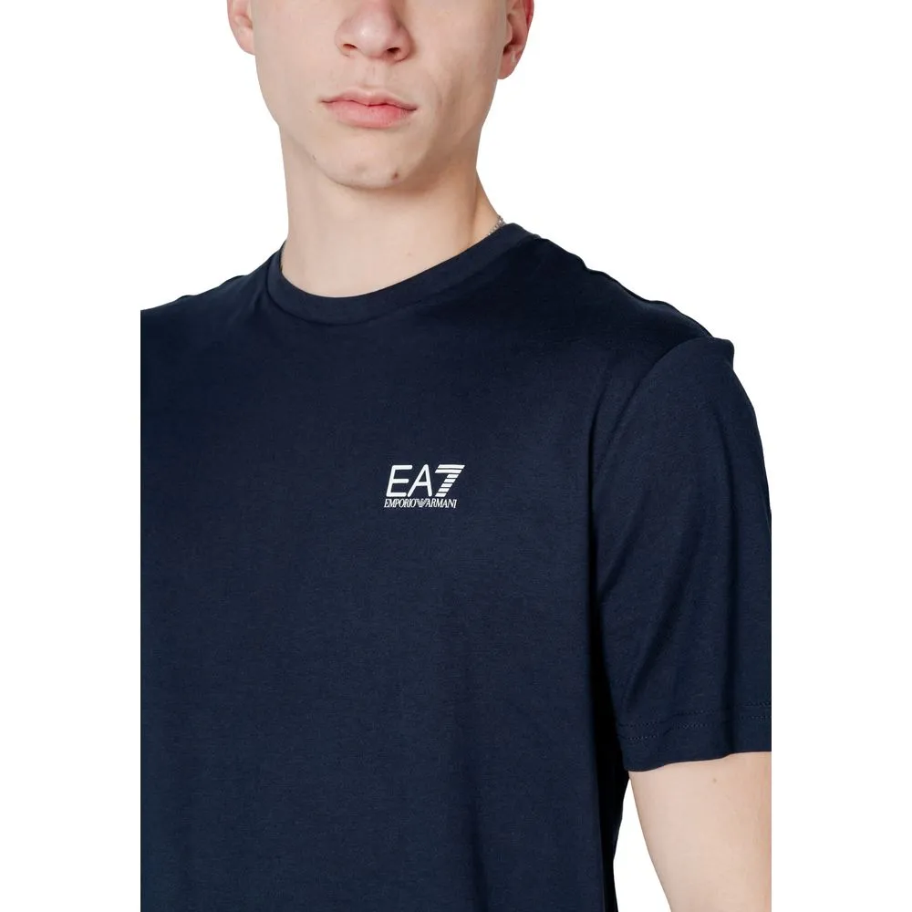 EA7 Emporio Armani Men's Blue Cotton T-Shirt