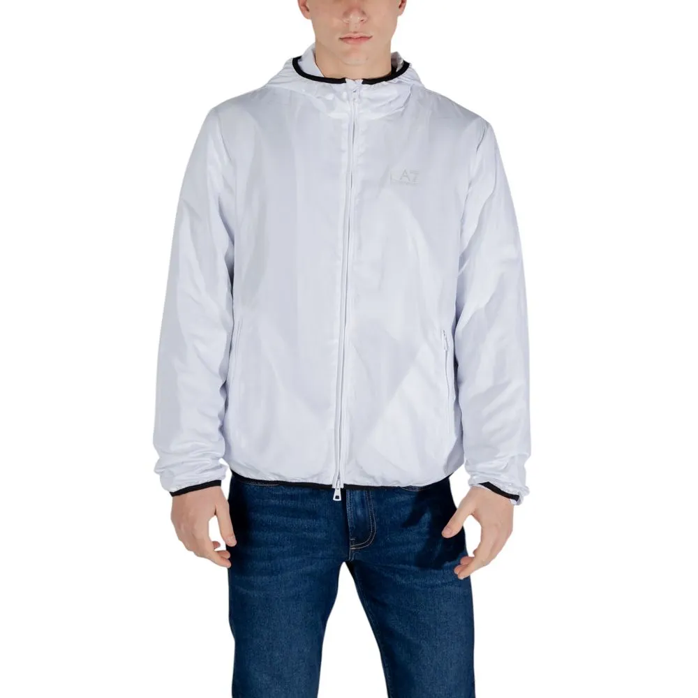 EA7 Emporio Armani Men's White Polyester Jacket