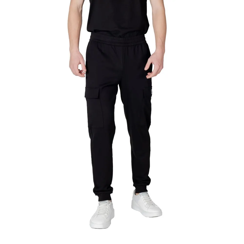 EA7 Emporio Armani Men's Black Cotton Jeans & Pant