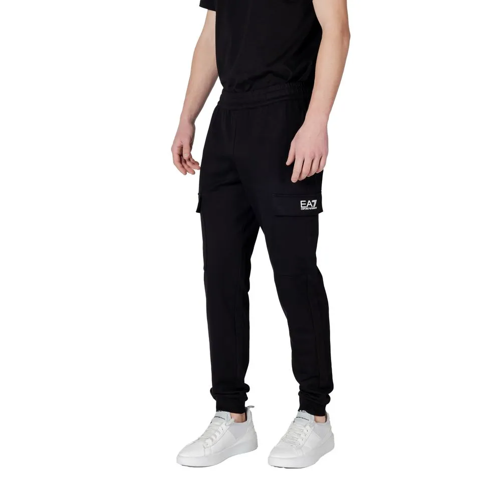 EA7 Emporio Armani Men's Black Cotton Jeans & Pant