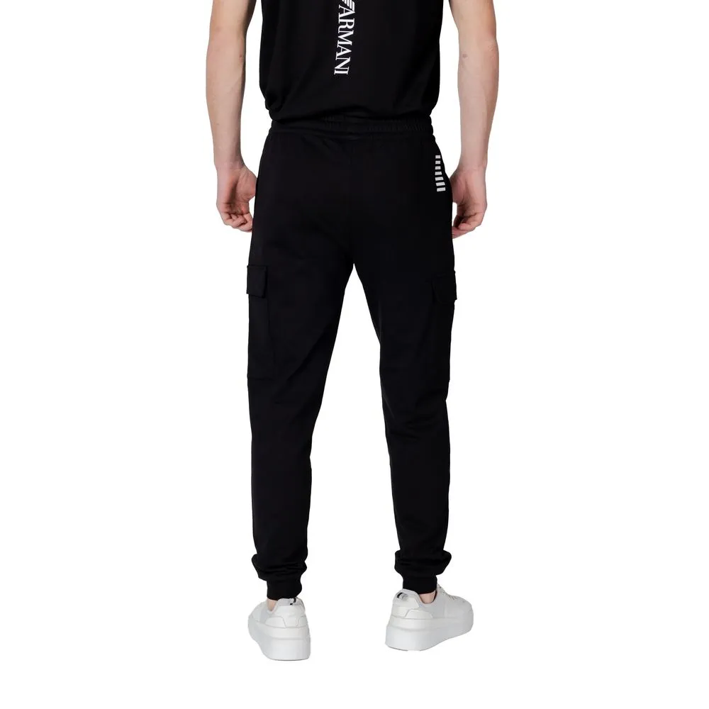 EA7 Emporio Armani Men's Black Cotton Jeans & Pant