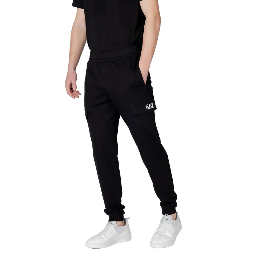 EA7 Emporio Armani Men's Black Cotton Jeans & Pant
