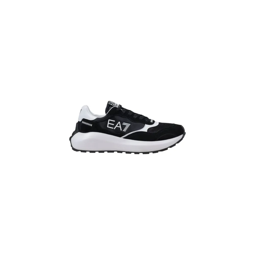 EA7 Emporio Armani Men's Black And White Polyamide Sneaker
