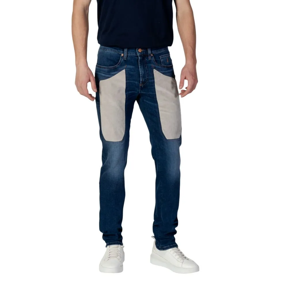 Jeckerson Men's Blue Cotton Jeans & Pant