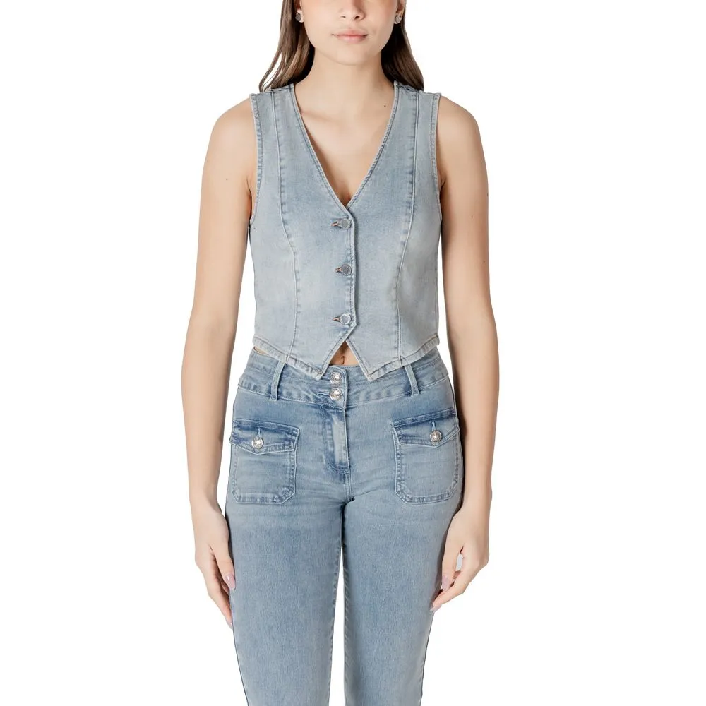 Morgan De Toi Women's Blue Cotton Vest