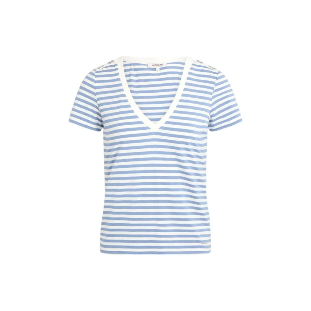 Morgan De Toi Women's White Viscose Tops & T-Shirt