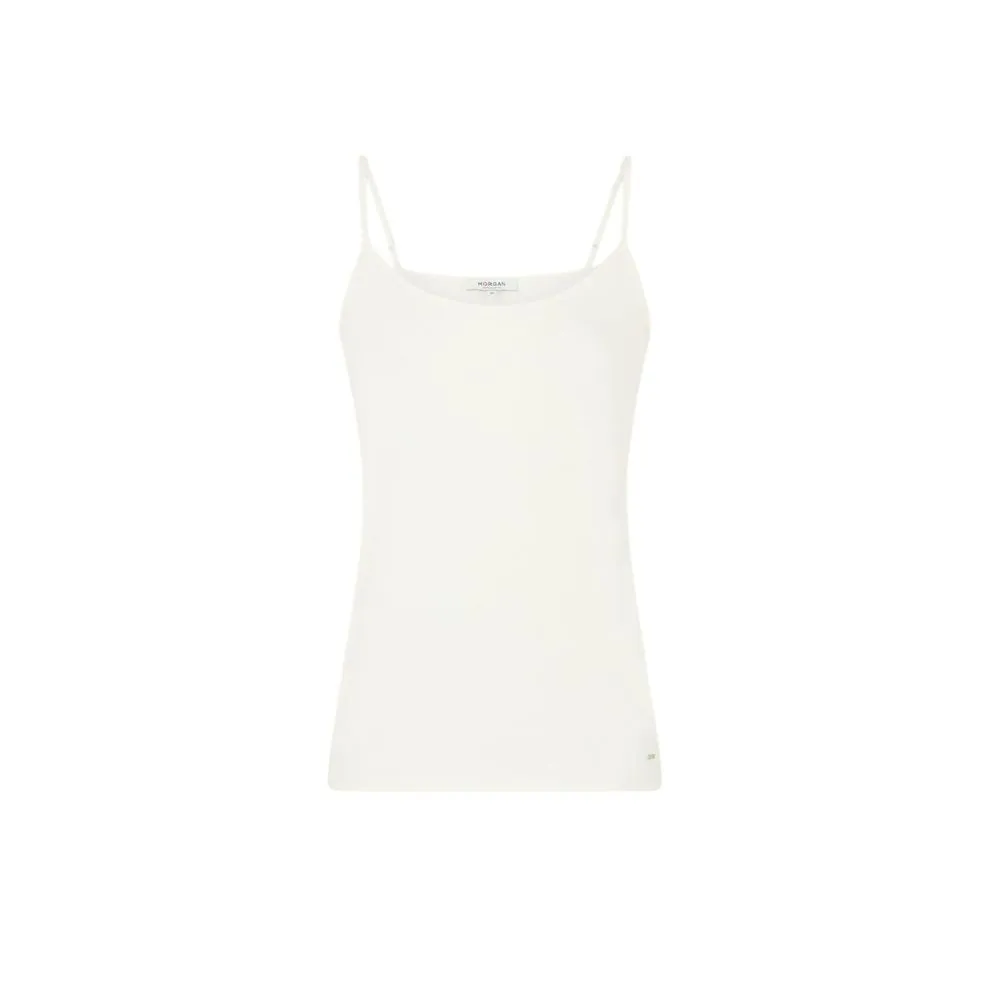 Morgan De Toi Women's Cream Cotton Tops & T-Shirt