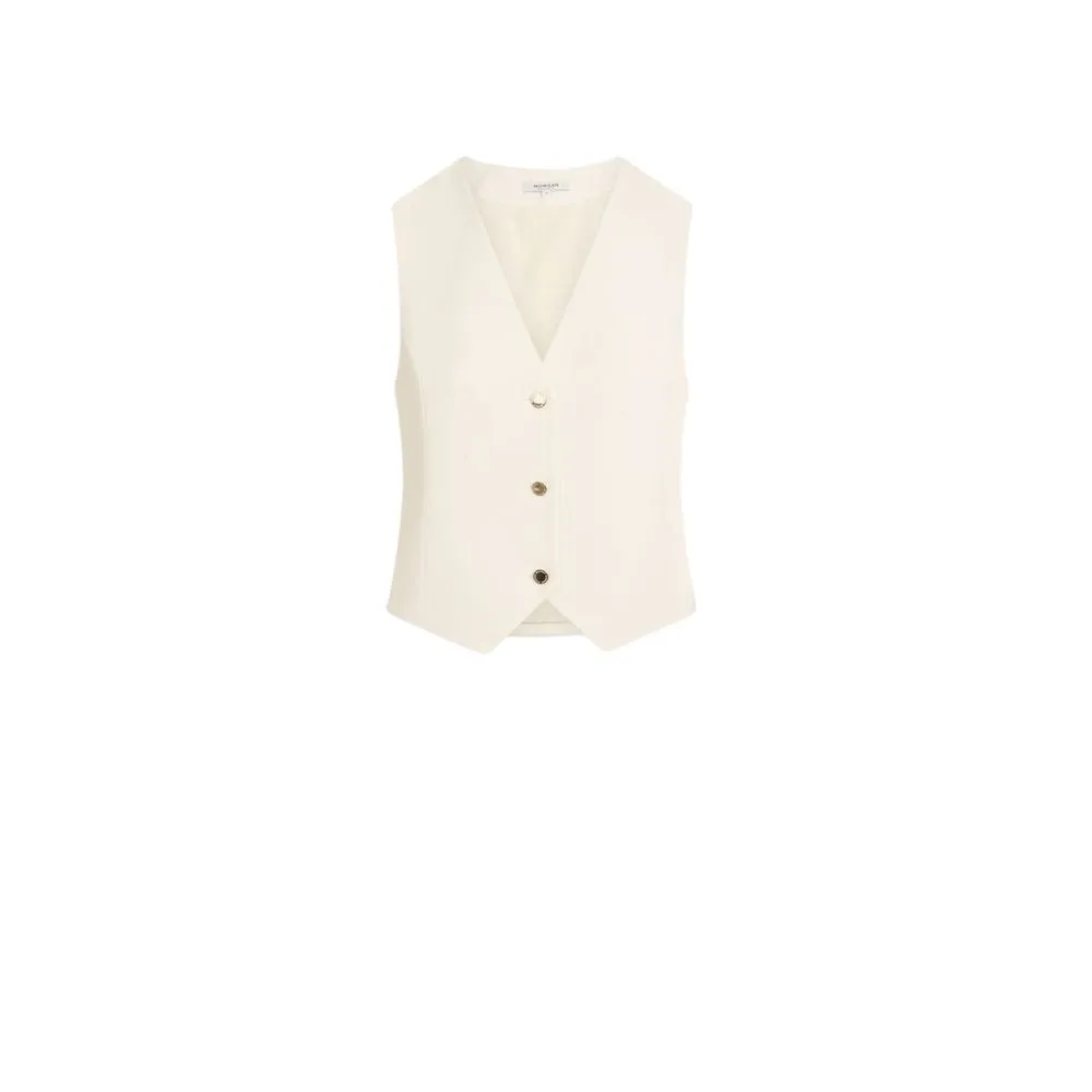 Morgan De Toi Women's Beige Recycled Polyester Vest