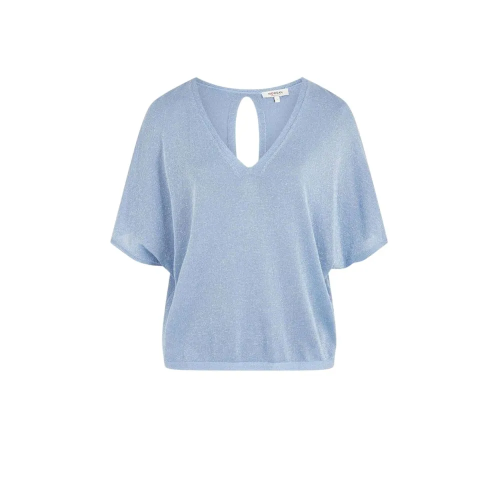Morgan De Toi Women's Blue Viscose Tops & T-Shirt